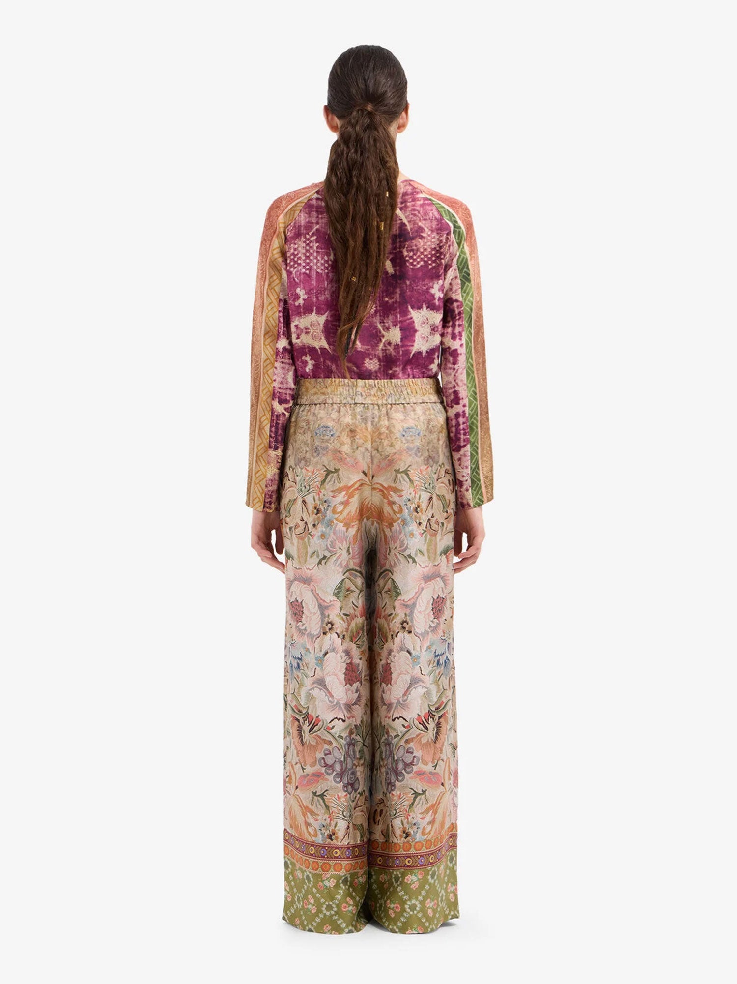 ALOE FLORAL SILK PANTS FLORAL - Image 3