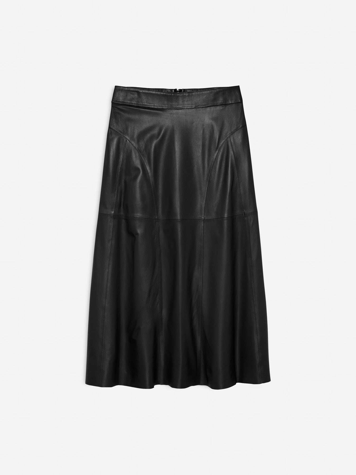 INDRINA LEATHER SKIRT BLACK - Image 2