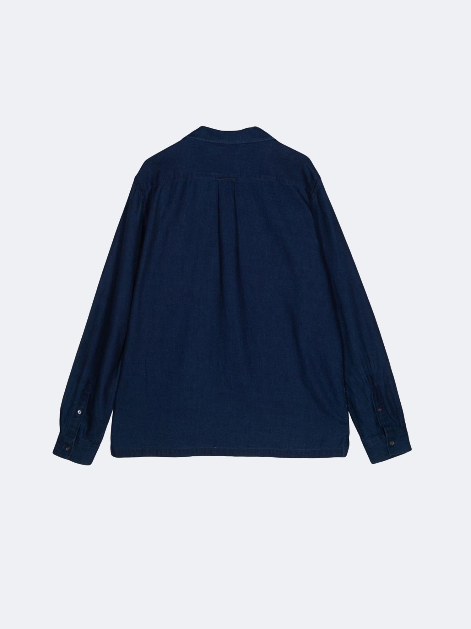 OPEN COLLAR OVERSHIRT INDIGO - Image 4
