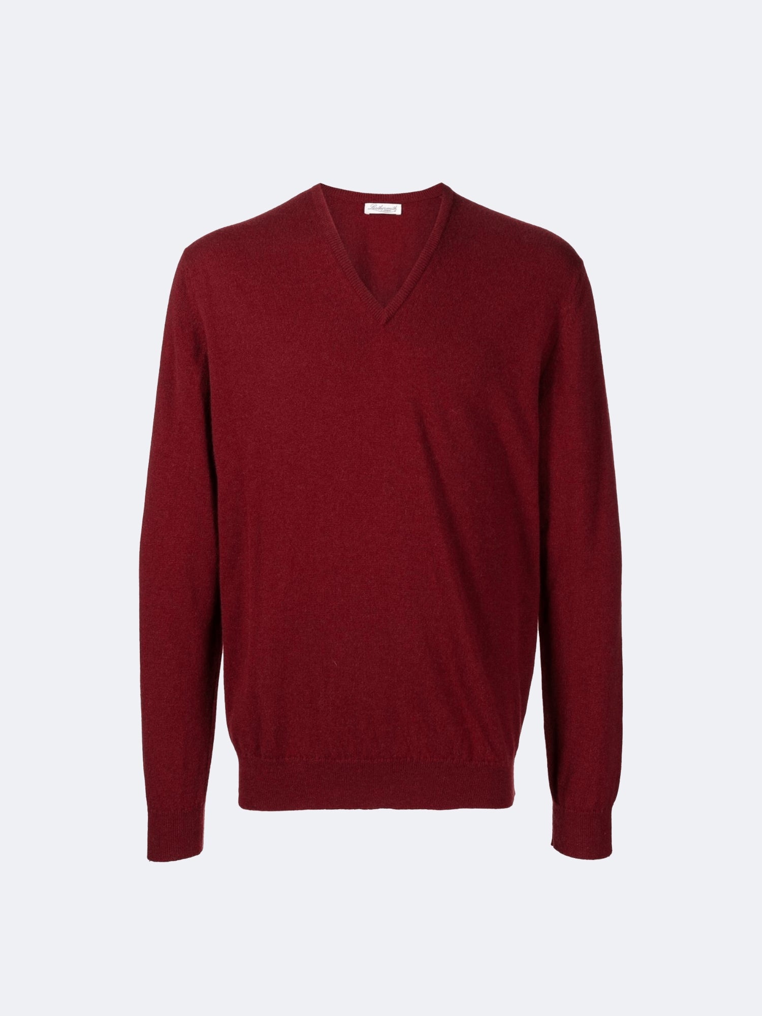 CASHMERE V-NECK SWEATER BURGUNDY