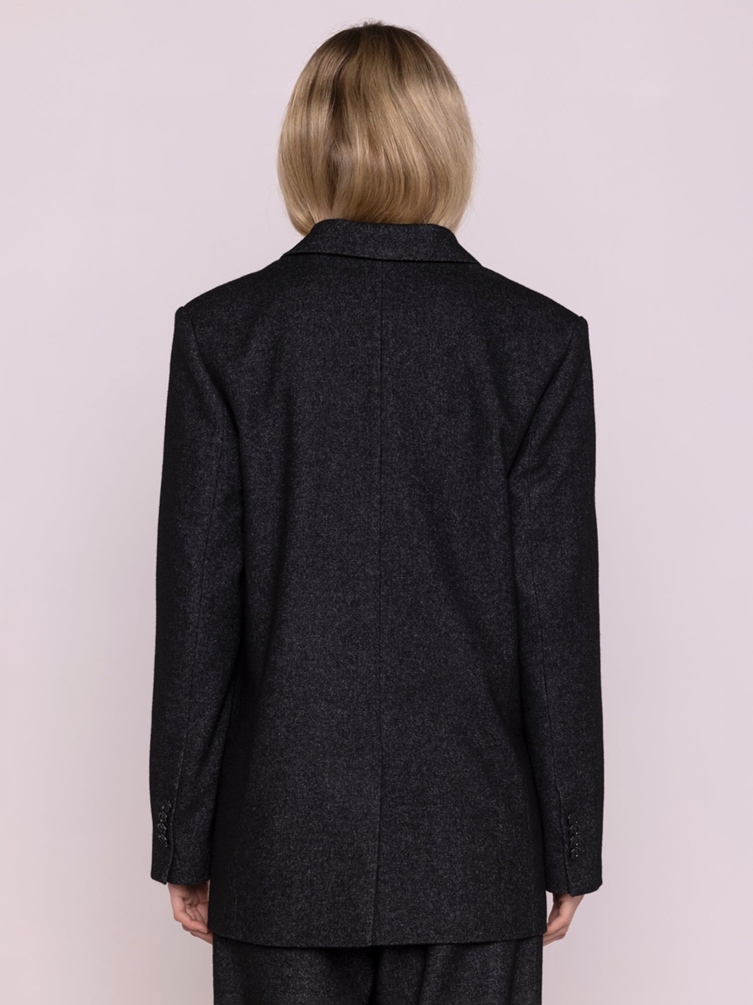 WOOL BLAZER DARK GREY - Image 4