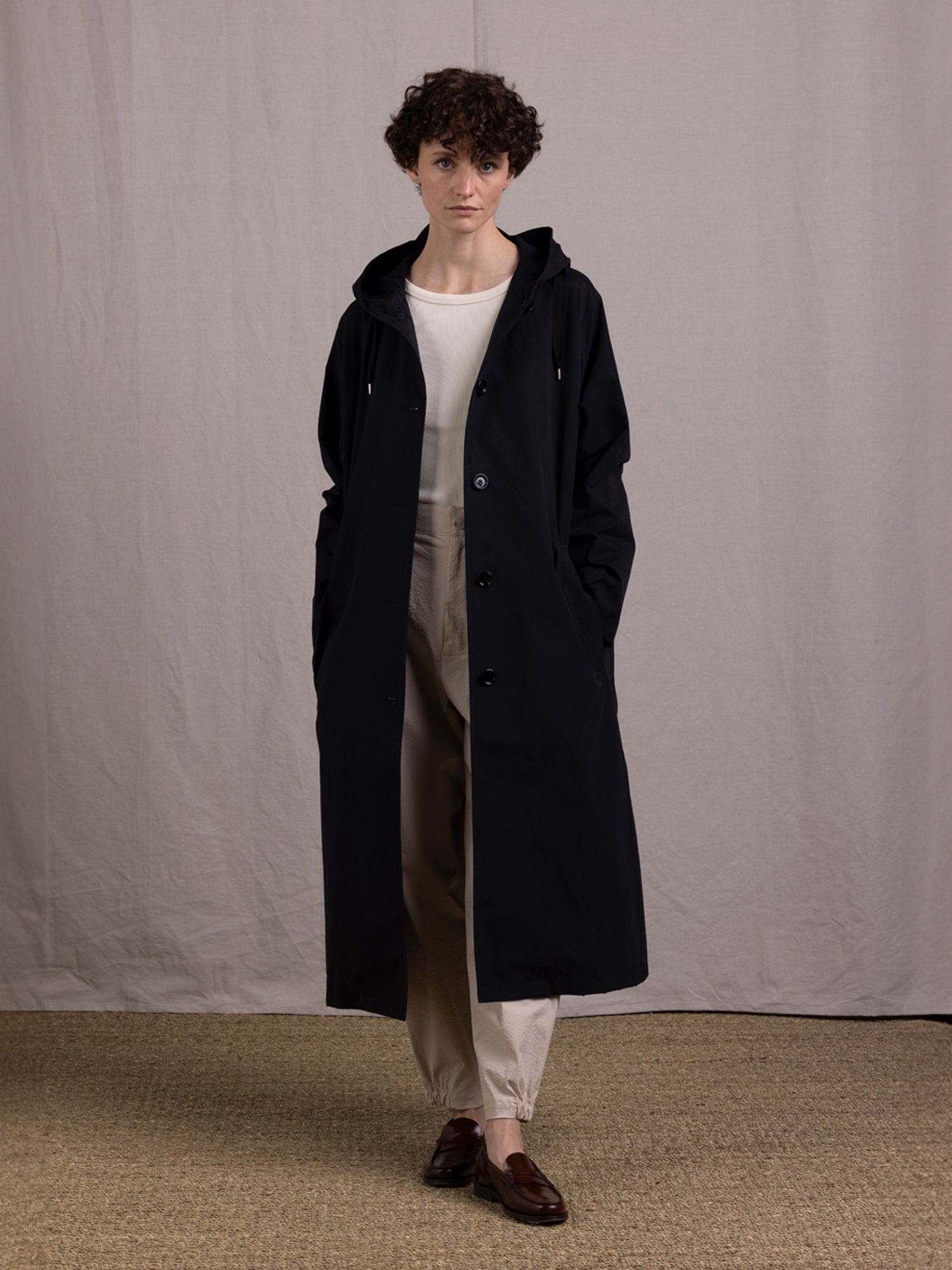 PROPORTION COAT HOODED BLACK - Image 2