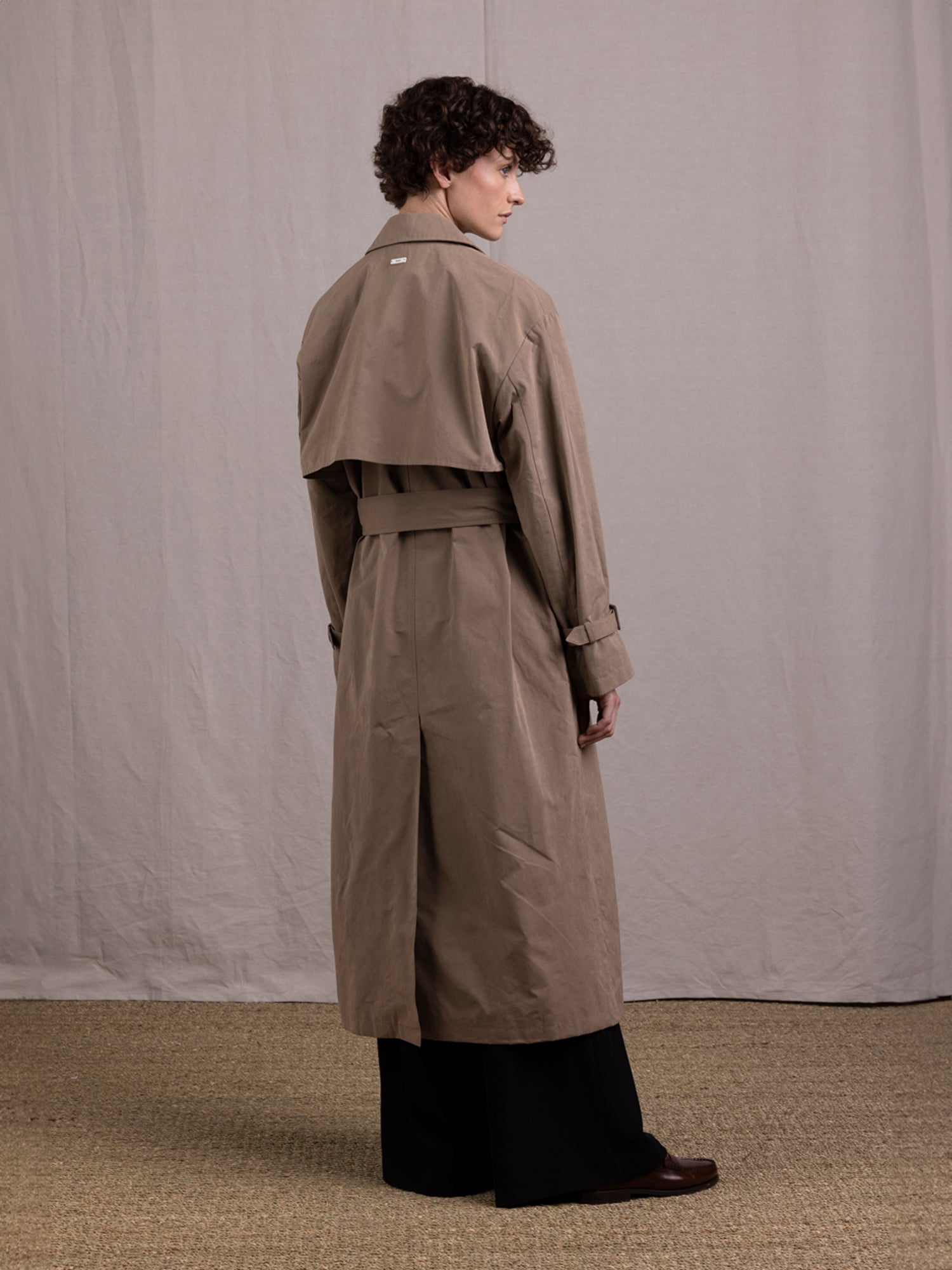 TRENCH COAT BELTED TAUPE - Image 5