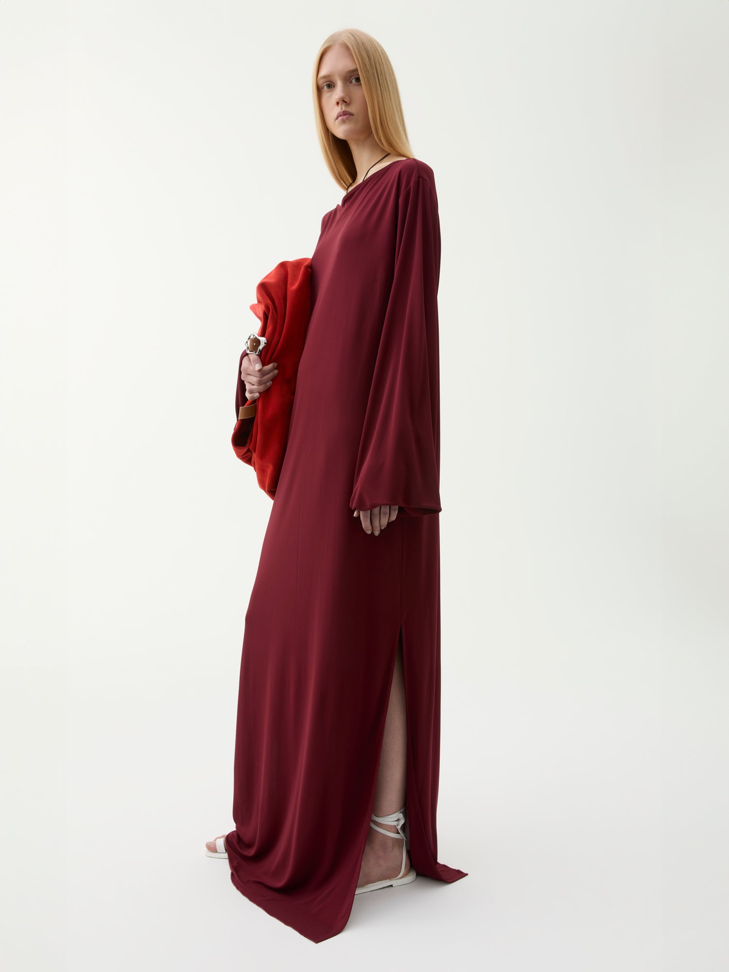 LAURA MAXI DRESS BURGUNDY - Image 2
