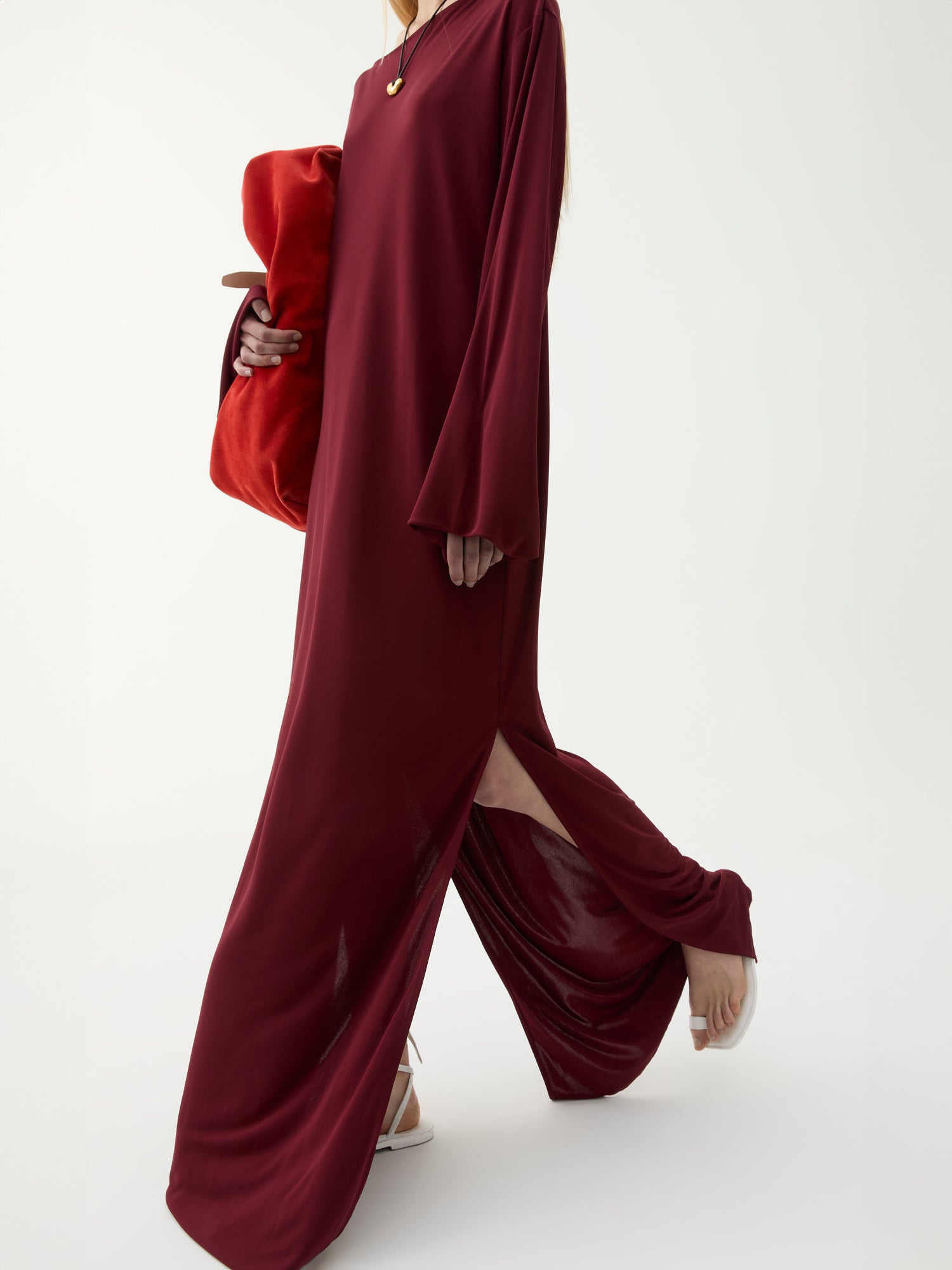 LAURA MAXI DRESS BURGUNDY - Image 4
