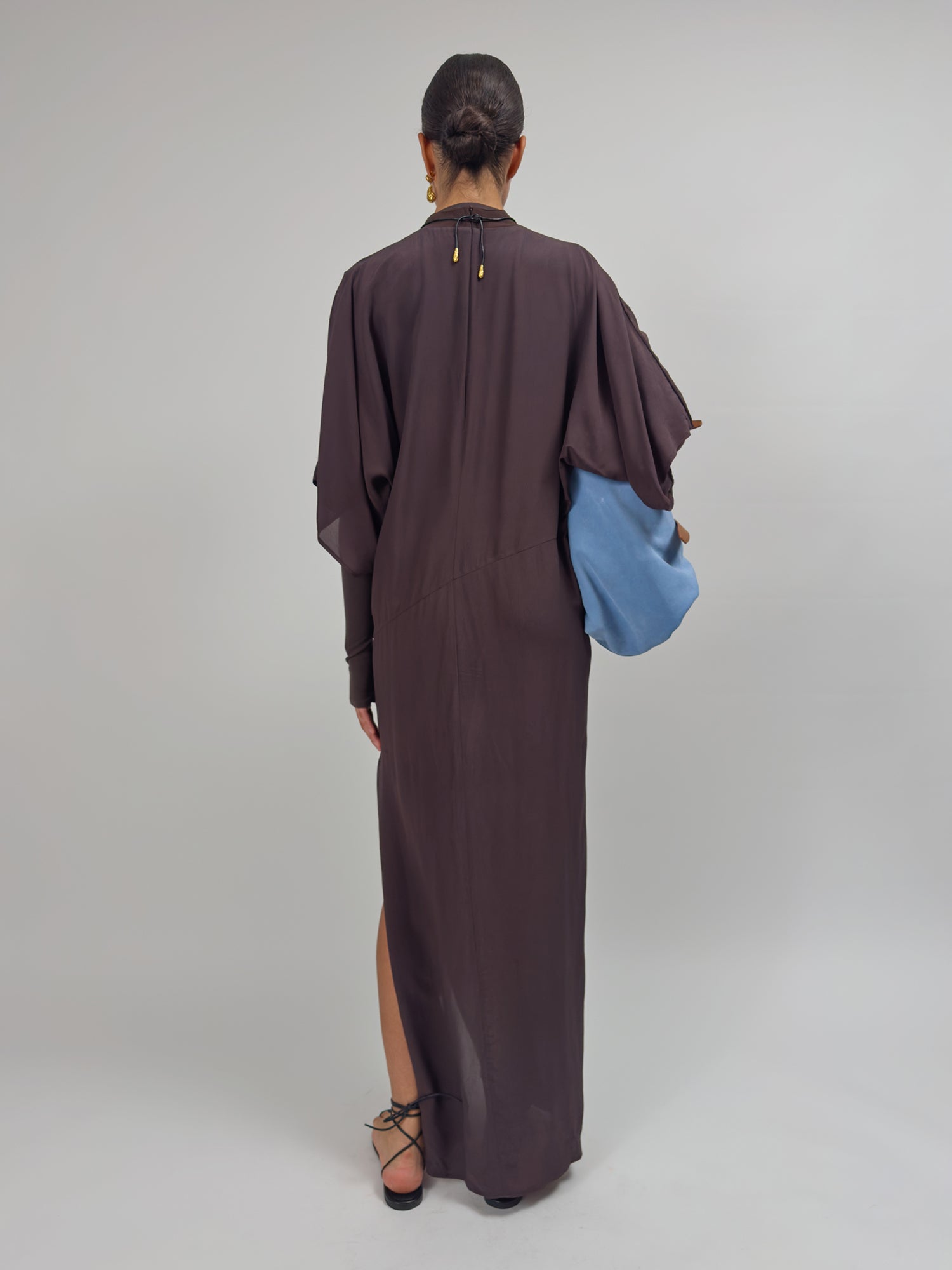 SANDRA SHORT SLEEVE DRESS BROWN - Image 2