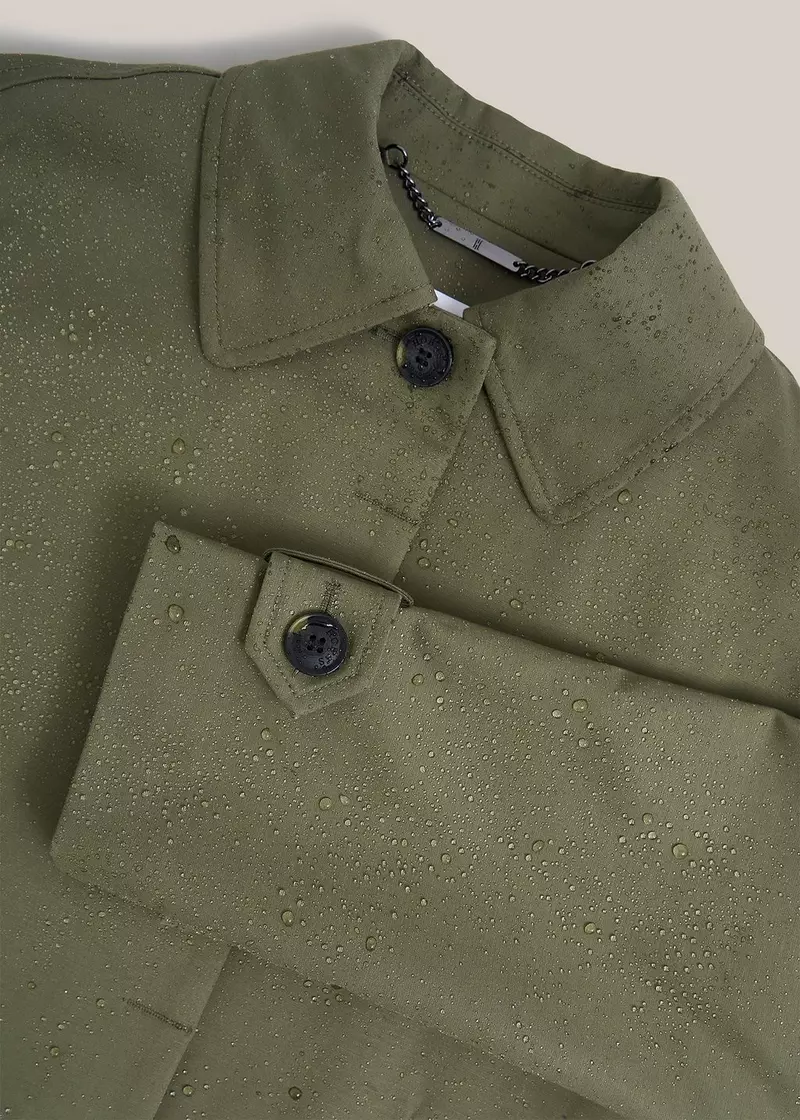 Petite Frida Shower Resistant Trench Coat, Olive Green, hi-res