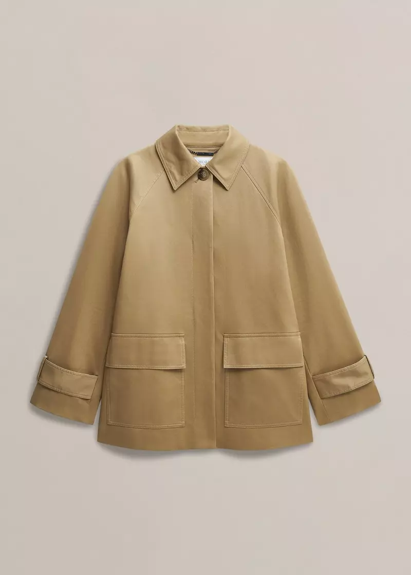 Callie Shower Resistant Car Coat, Fawn Beige, hi-res