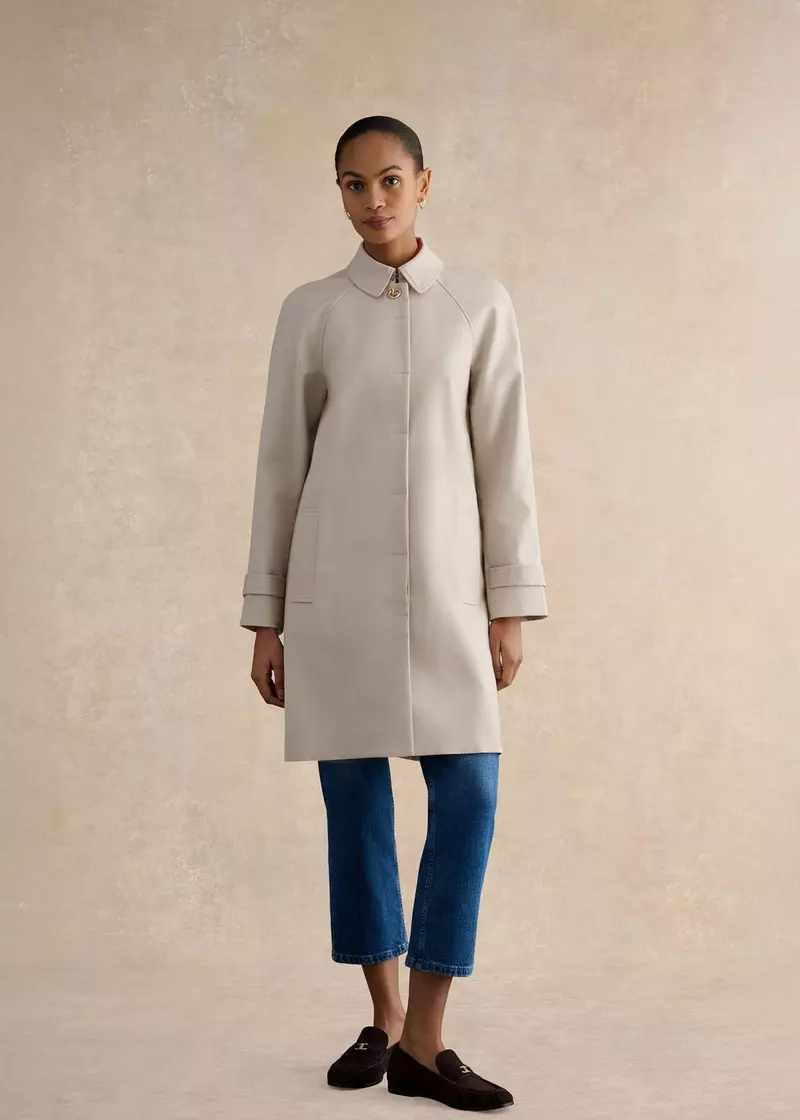 Petite Vivienne Shower Resistant Trench Coat, Buff Grey, hi-res