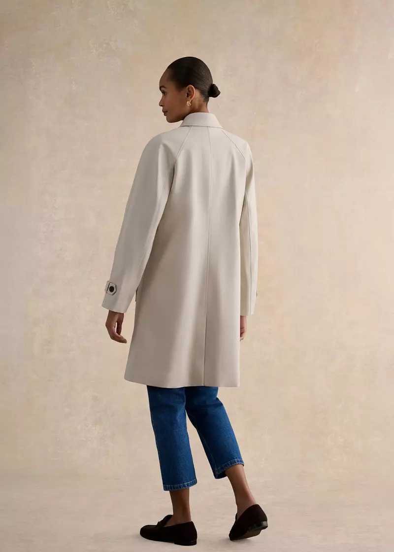 Petite Vivienne Shower Resistant Trench Coat, Buff Grey, hi-res