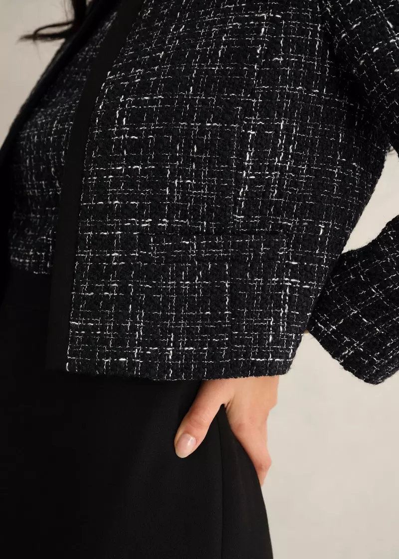 Esme Match Black Jacket, Black White, hi-res