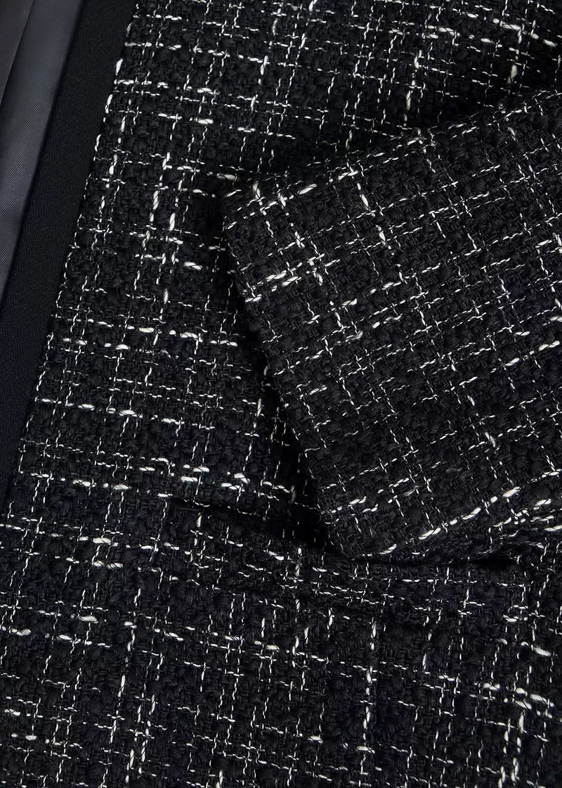 Petite Esme Match Black Jacket, Black White, hi-res