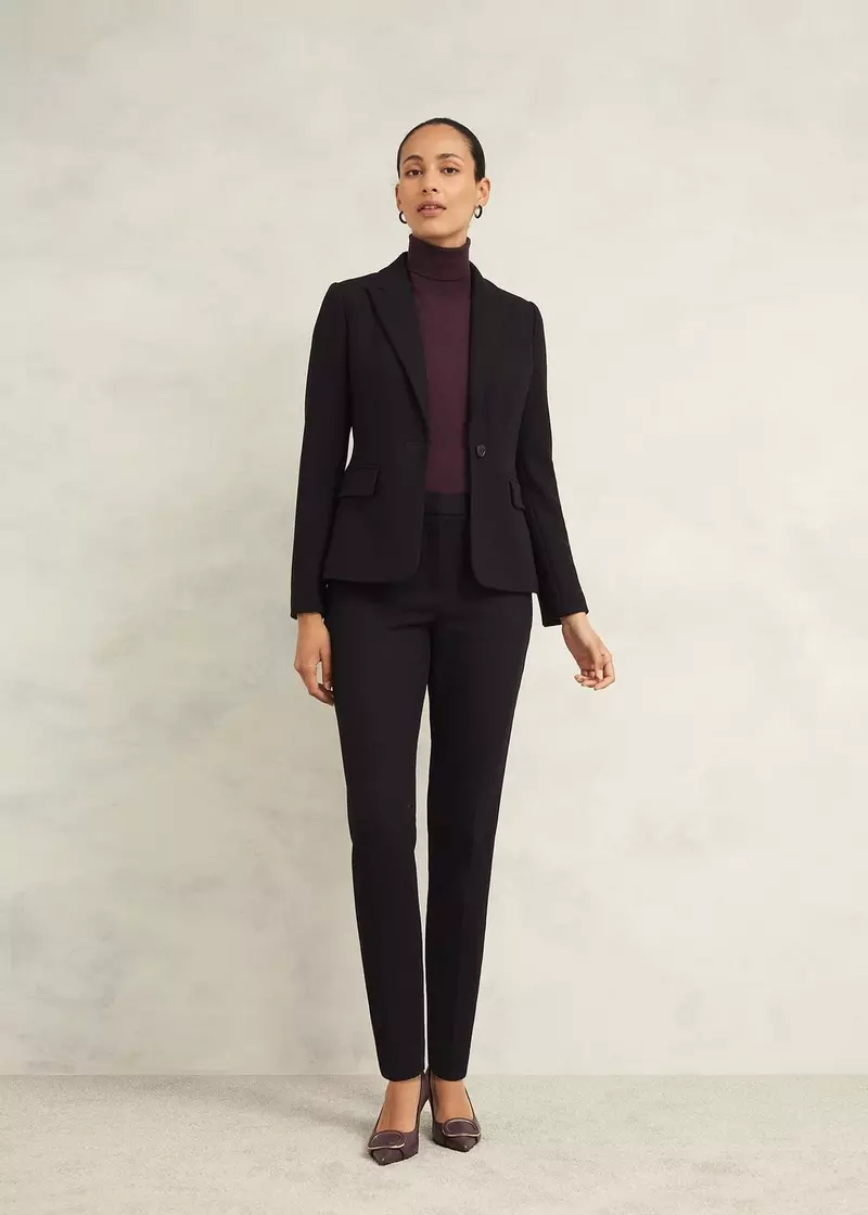 Petite Mia Slim Trousers, Black, hi-res