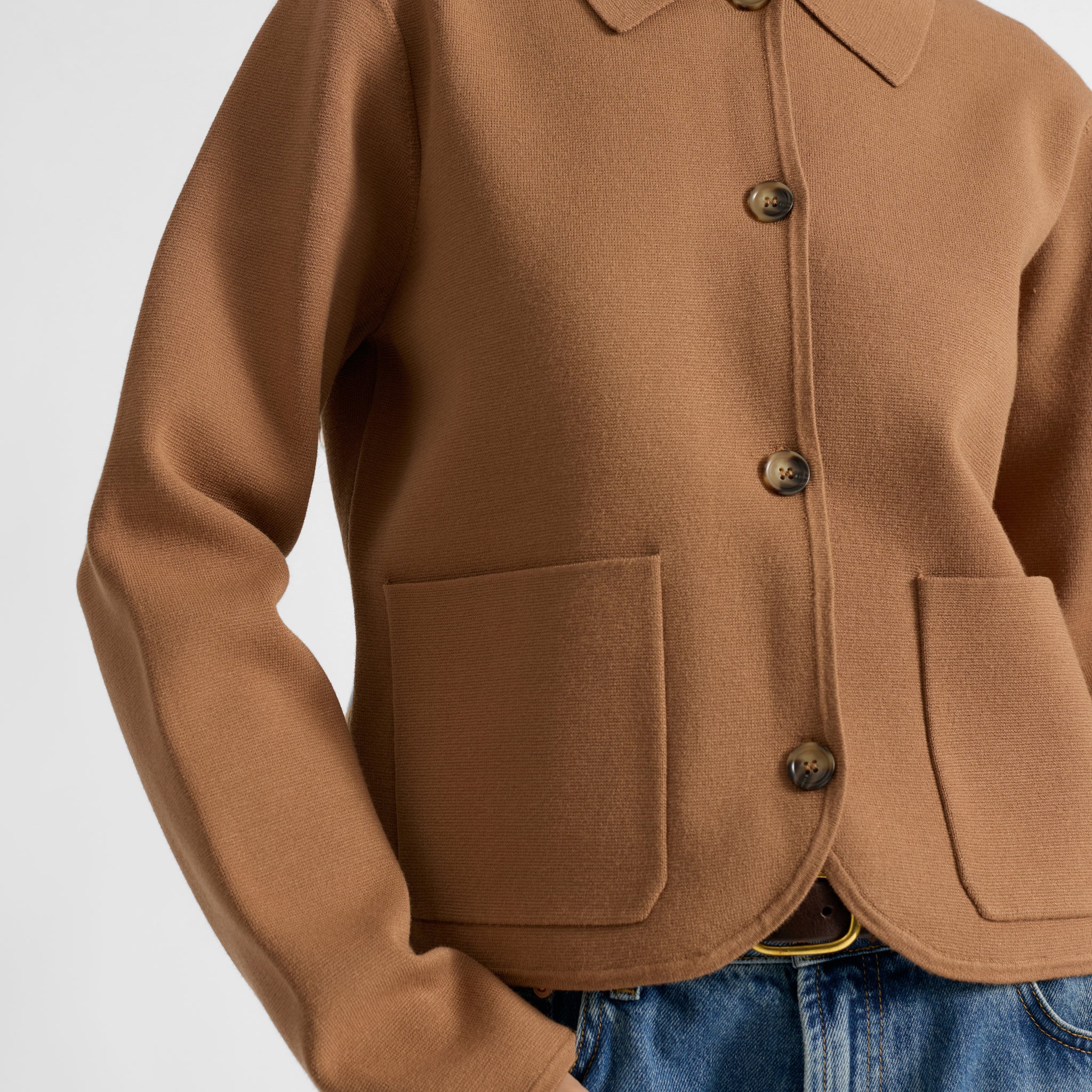 Tan Knitted Jacket